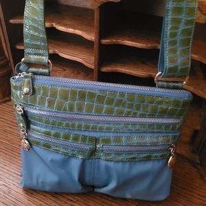 BRIGHTON NWOT Blue/Green Messenger